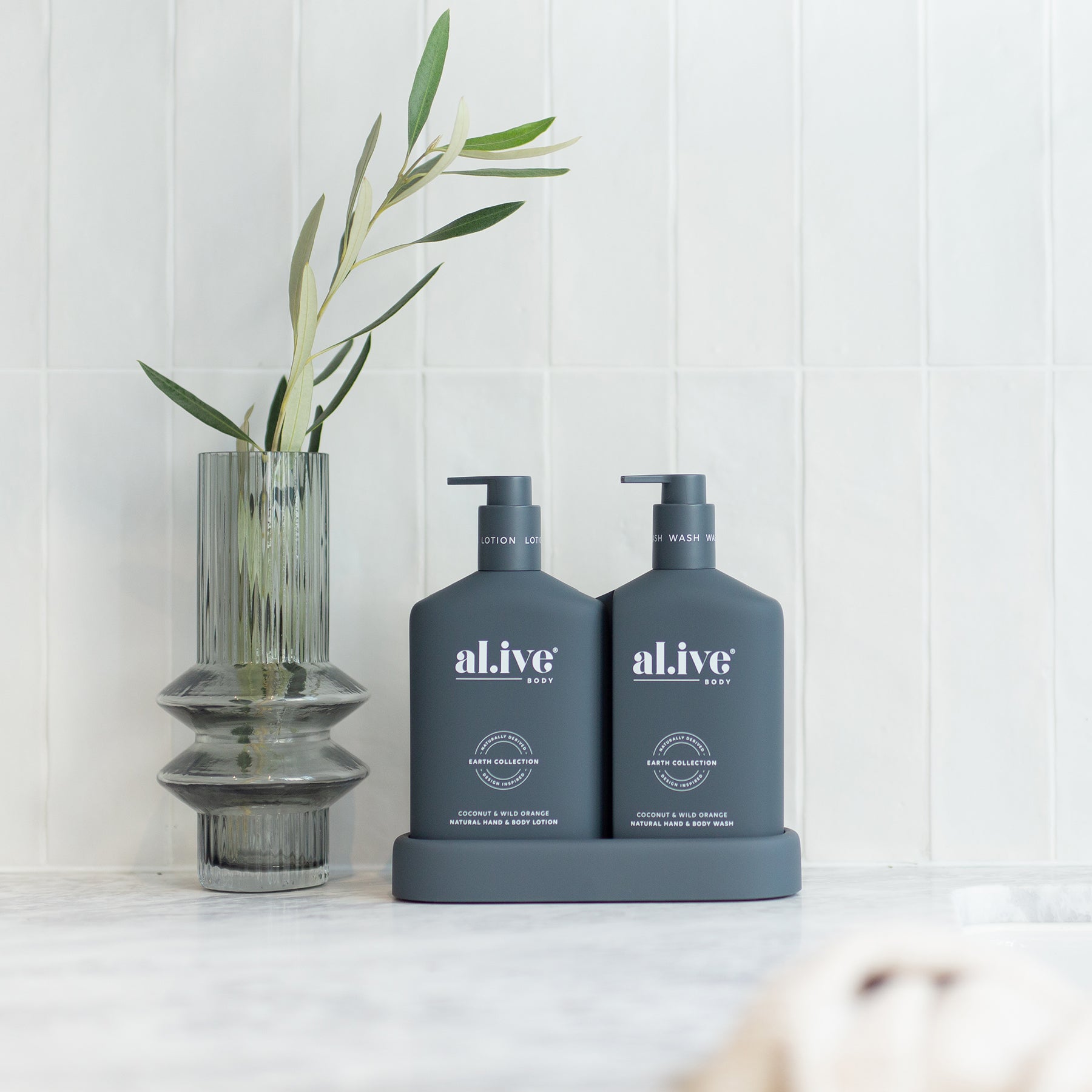 al.ive Hand wash and lotion duo + tray