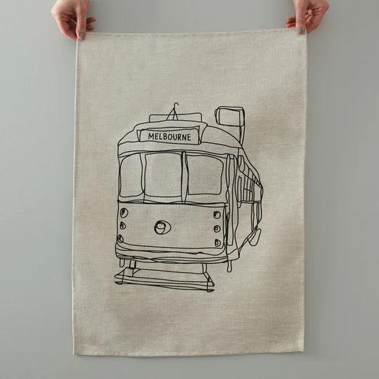 Online gift delivery | Melbourne gift | Unique gift delivery Melbourne | Me and Amber Tea Towel | Linen Tea Towel | Melbourne Tram | Online Indoor Plant Delivery Melbourne & Geelong