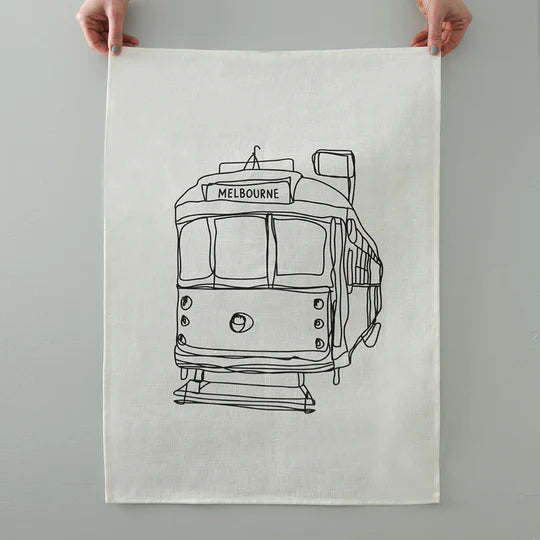 Online gift delivery | Melbourne gift | Unique gift delivery Melbourne | Me and Amber Tea Towel | Linen Tea Towel | Melbourne Tram | Online Indoor Plant Delivery Melbourne & Geelong